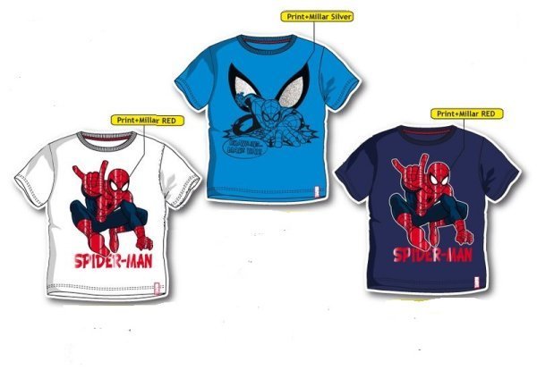 T-Shirts v. Spiderman mit Glitzerprints