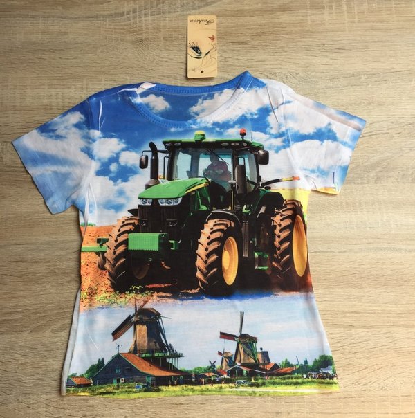 T-Shirt mit Traktor- Motiv