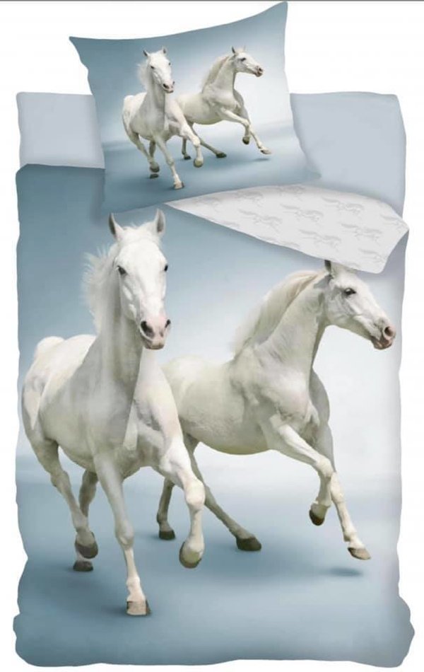 Wendebettwäsche mit Pferde- Motiv fürs große Bett