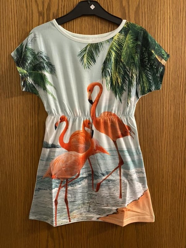 Longshirt von Squared and Cubed mit Flamingo- Motiv