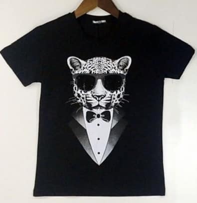 T-Shirt von Squared and Cubed mit Leoparden- Print